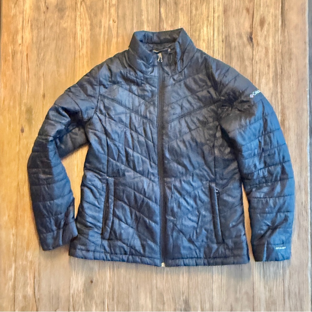 Columbia Black Quilted Down Jacket, Women’s, Omni-Heat, Size L